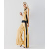 Sport Sample V-Neckline Camisole Backless Fabric Combination Casual Tops