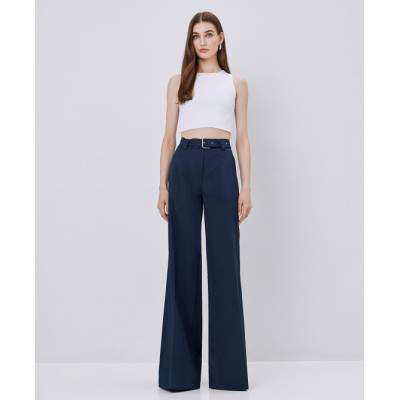 Sample Daily High Waist Decorative Welt Pockets With Buttons Belt loops Casual Pants