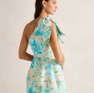 High quality One shoulder Sexy Elegant Fashionable Freedom Bow trim Woman's Mini Dress