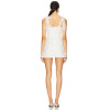 Fashionable Sweet Style White Lace Romper Romantic Bow Tie Shoulder Straps Mini Dress