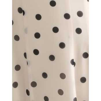 Elegant Bandeau Neckline Sleeveless Polka-Dot Print All Over High Waist Casual Dress