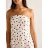 Elegant Bandeau Neckline Sleeveless Polka-Dot Print All Over High Waist Casual Dress