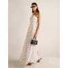 Elegant Bandeau Neckline Sleeveless Polka-Dot Print All Over High Waist Casual Dress