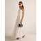 Elegant Bandeau Neckline Sleeveless Polka-Dot Print All Over High Waist Casual Dress