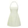 Stylish Simple style Halter neckline Backless Sleeveless Slim Woman's Mini Dress