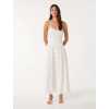 Elegant Sample Camisole Sleeveless V-Neckline Back Cut Out Solid Color Casual Dress