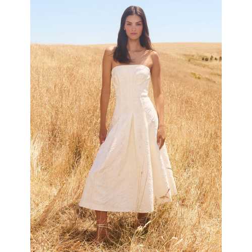 Sample Fashion Bandeau Neckline Sleeveless High Waist Solid Color Casual Dress