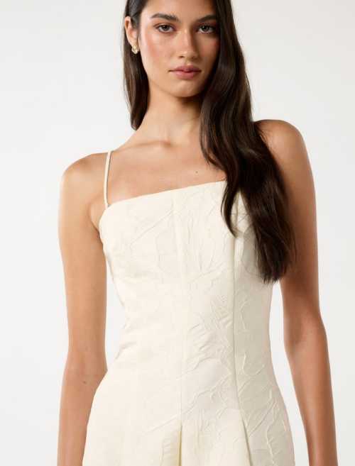 Sample Fashion Bandeau Neckline Sleeveless High Waist Solid Color Casual Dress