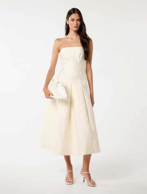 Sample Fashion Bandeau Neckline Sleeveless High Waist Solid Color Casual Dress