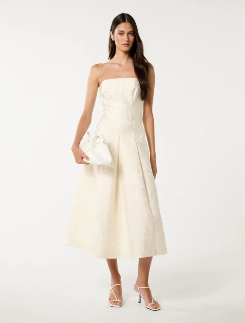 Sample Fashion Bandeau Neckline Sleeveless High Waist Solid Color Casual Dress