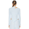 Ethereal Fluid Textured Cut out style Asymmetric hem Elegant Chic Delicate Woman's Blouses