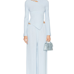 Ethereal Fluid Textured Cut out style Asymmetric hem Elegant Chic Delicate Woman's Blouses