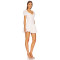 French Style SweetRomantic White Lace Puff Sleeves Tiered  Mini Dress