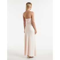 Sexy Elegant Bandeau Neckline Backless Ruffle Tight Waist Slip Party Dress