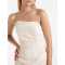 Sexy Elegant Bandeau Neckline Backless Ruffle Tight Waist Slip Party Dress