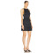 Stylish Elegant Halter Neck Pleated Black Dress Layered Mini Dress