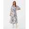 Custom Elegant V-Neckline Short Puff Sleeve Tie Waist Button-Through Front Casual Dress