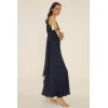 Sexy Luxury V-Neckline Sleeveless High Tight Waist Cut Out Solid Color Mature Dress