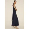 Sexy Luxury V-Neckline Sleeveless High Tight Waist Cut Out Solid Color Mature Dress