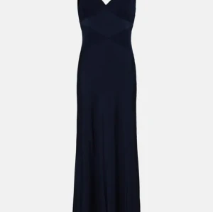 Sexy Luxury V-Neckline Sleeveless High Tight Waist Cut Out Solid Color Mature Dress
