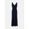 Sexy Luxury V-Neckline Sleeveless High Tight Waist Cut Out Solid Color Mature Dress