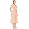 High quality Hot sale Light V neck Exquisite Casual Elegant Freedom Woman's Midi Dress