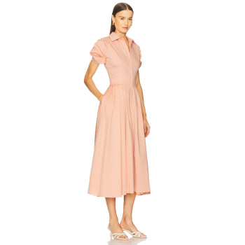 High quality Hot sale Light V neck Exquisite Casual Elegant Freedom Woman's Midi Dress