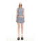 High quality Sleeveless Backless Round neckline Back Bow Tie trims Casual Woman's Blouses
