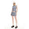 High quality Sleeveless Backless Round neckline Back Bow Tie trims Casual Woman's Blouses