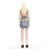 High quality Sleeveless Backless Round neckline Back Bow Tie trims Casual Woman's Blouses