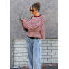Oversized Elegant Casual Classical Round neckline Long Sleeve Stripe Woman's Blouses