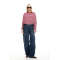 Oversized Elegant Casual Classical Round neckline Long Sleeve Stripe Woman's Blouses