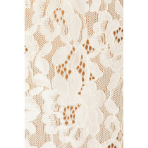 Sweet Ruffled Trim Midweight Lace Fabric Scalloped Eyelash Hem Spaghetti Strap Ruched Mesh Bust Mini Dress