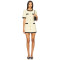 Luxurious Tweed Little Chanel Style Black Gold Color Blocking  Gold Buttons Dress
