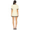 Luxurious Tweed Little Chanel Style Black Gold Color Blocking  Gold Buttons Dress