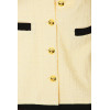 Luxurious Tweed Little Chanel Style Black Gold Color Blocking Gold Buttons Dress