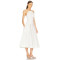 Elegant White Halter Neck Backless Scalloped Neckline Design Midi Dress