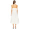 Elegant White Halter Neck Backless Scalloped Neckline Design Midi Dress