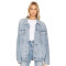 Fashionable Classic Versatile Stylish Item Oversized Light Blue Denim Jacket