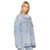 Fashionable Classic Versatile Stylish Item Oversized Light Blue Denim Jacket