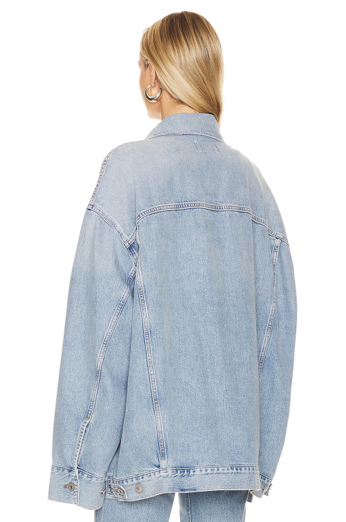 Fashionable Classic Versatile Stylish Item Oversized Light Blue Denim Jacket