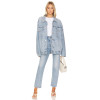 Fashionable Classic Versatile Stylish Item Oversized Light Blue Denim Jacket