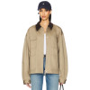 2025 Hot Sale Fashionable Customized Khaki Utility Style Twill Fabric Corduroy Collar Jacket
