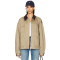 2025 Hot Sale Fashionable Customized Khaki Utility Style Twill Fabric Corduroy Collar Jacket