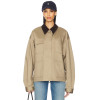 2025 Hot Sale Fashionable Customized Khaki Utility Style Twill Fabric Corduroy Collar Jacket