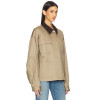 2025 Hot Sale Fashionable Customized Khaki Utility Style Twill Fabric Corduroy Collar Jacket