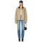 2025 Hot Sale Fashionable Customized Khaki Utility Style Twill Fabric Corduroy Collar Jacket