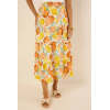 Fashion Sweat Smocked Waistband Smocked Waistband High Waist Fruit Print Casual Tiered Skirt