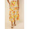 Fashion Sweat Smocked Waistband Smocked Waistband High Waist Fruit Print Casual Tiered Skirt