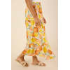 Fashion Sweat Smocked Waistband Smocked Waistband High Waist Fruit Print Casual Tiered Skirt